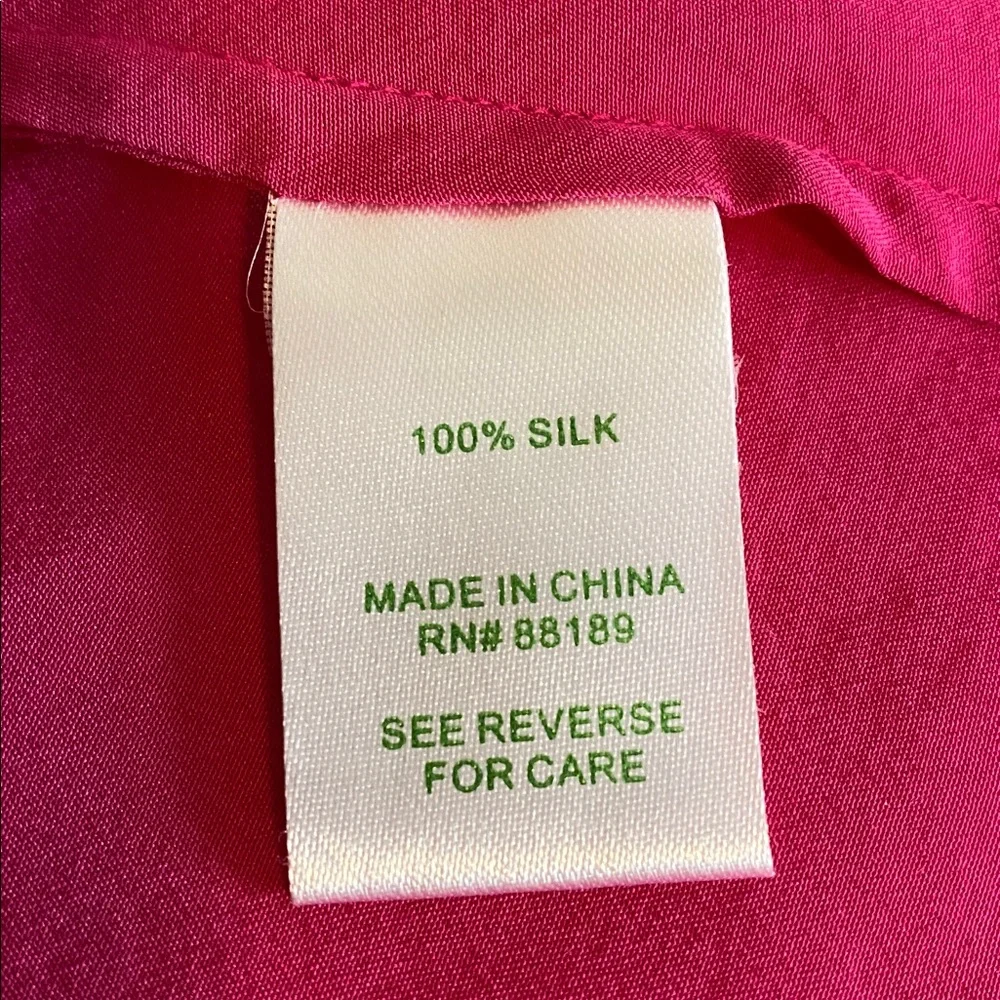 Lilly Pulitzer Raleigh Fuchsia Sleeveless Kitty Bow Blouse in Kissy Pink Small - Picture 14 of 16